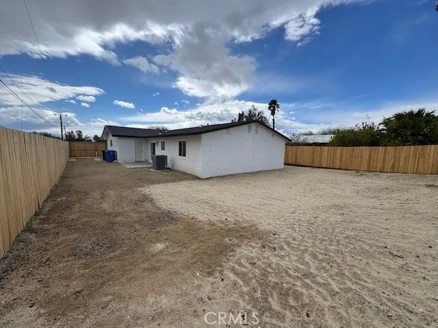 a view of a terrace with sky view