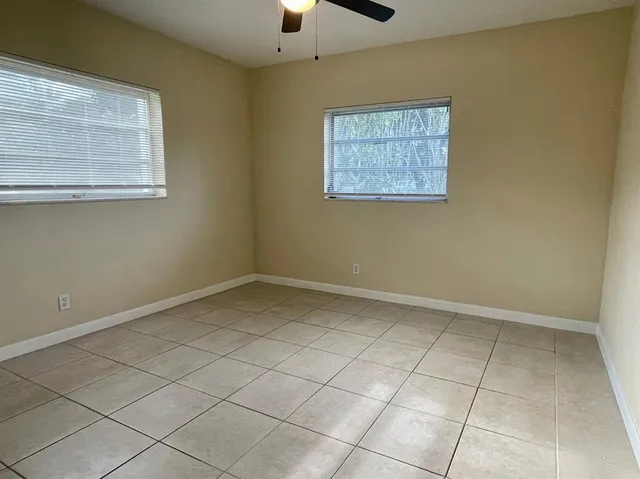 an empty room with a window