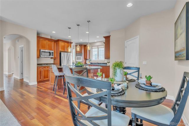 a view of a hallway with windows