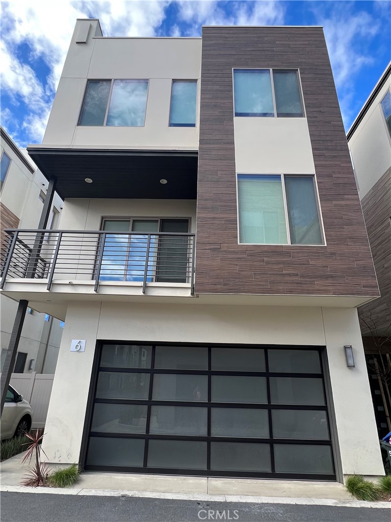 a view of a building with a door