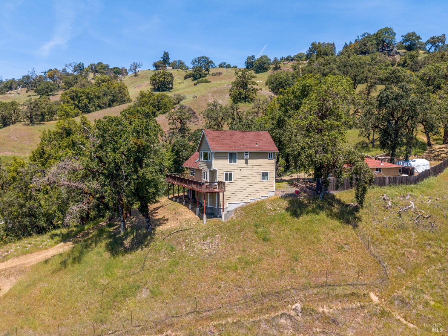 14590 Ridgeview Road Willits, CA 95490 - Photo 26 of 37 an aerial view of a house with a yard