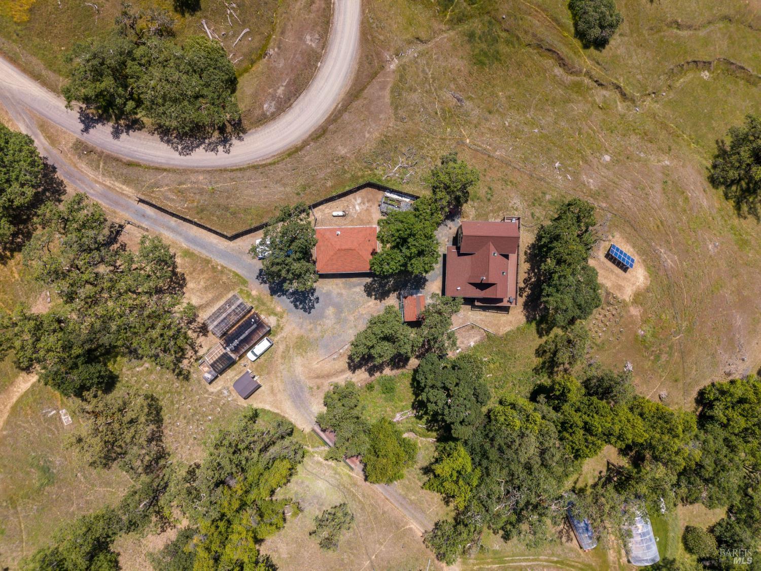 14590 Ridgeview Road Willits, CA 95490 - Photo 35 of 37 an aerial view of a house with a yard