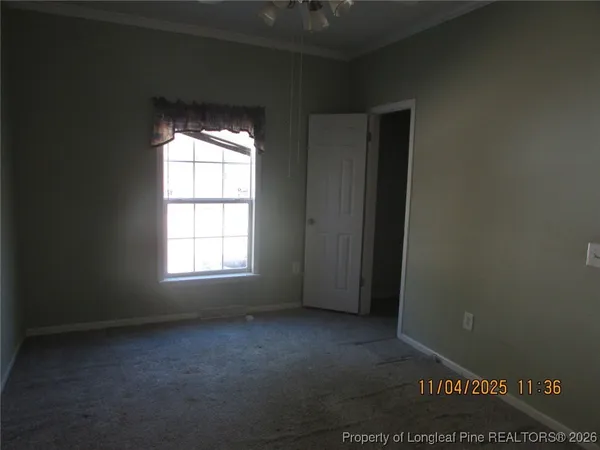 an empty room with a window