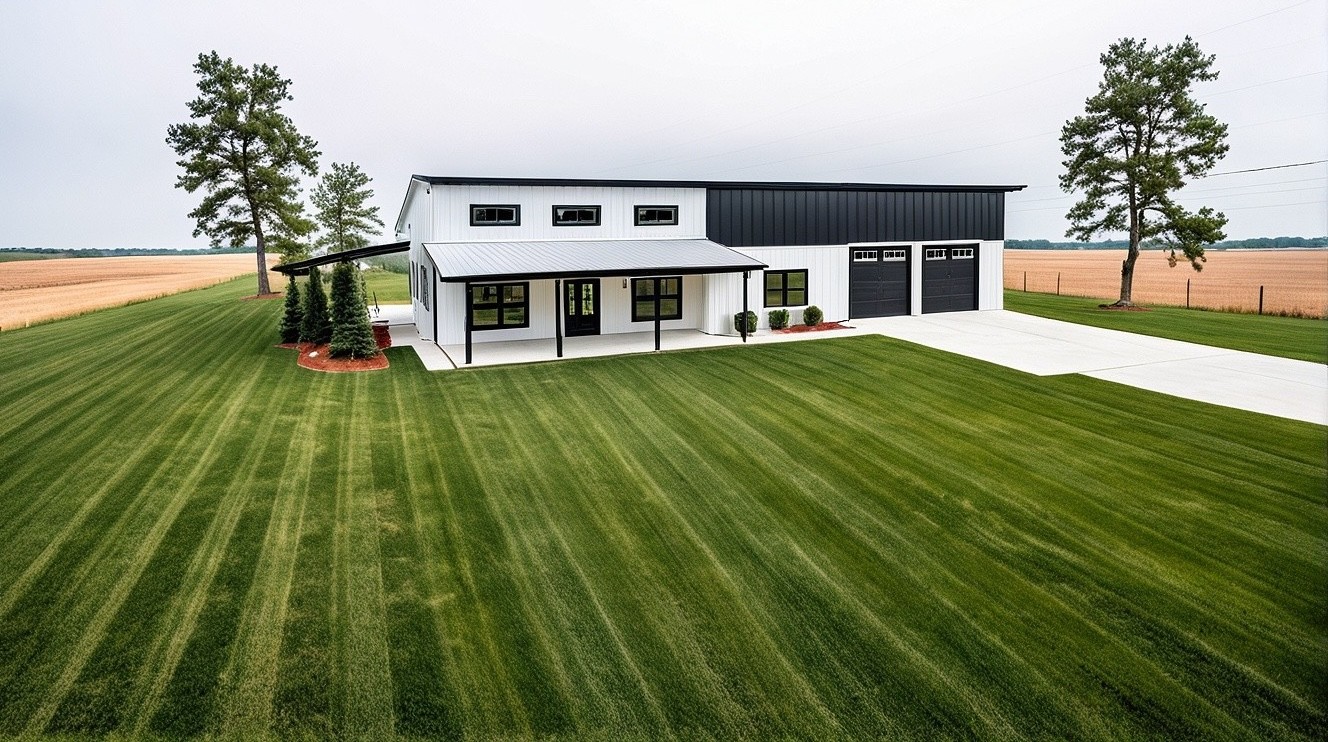 a house view with a outdoor space