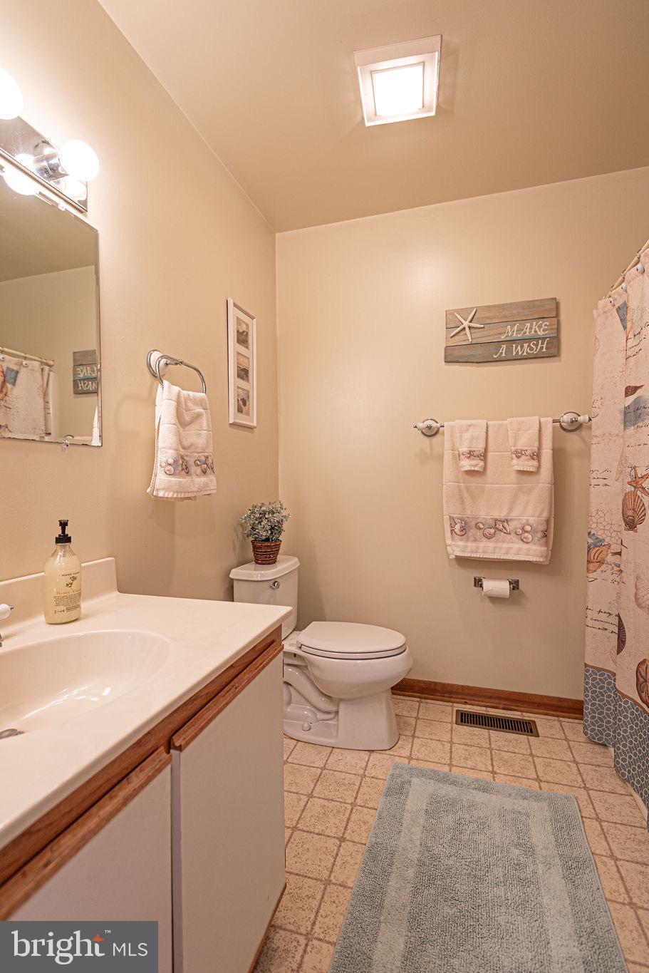 54 Abbyshire Road Ocean Pines, MD 21811 - Photo 20 of 43 a bathroom with a sink a toilet and mirror