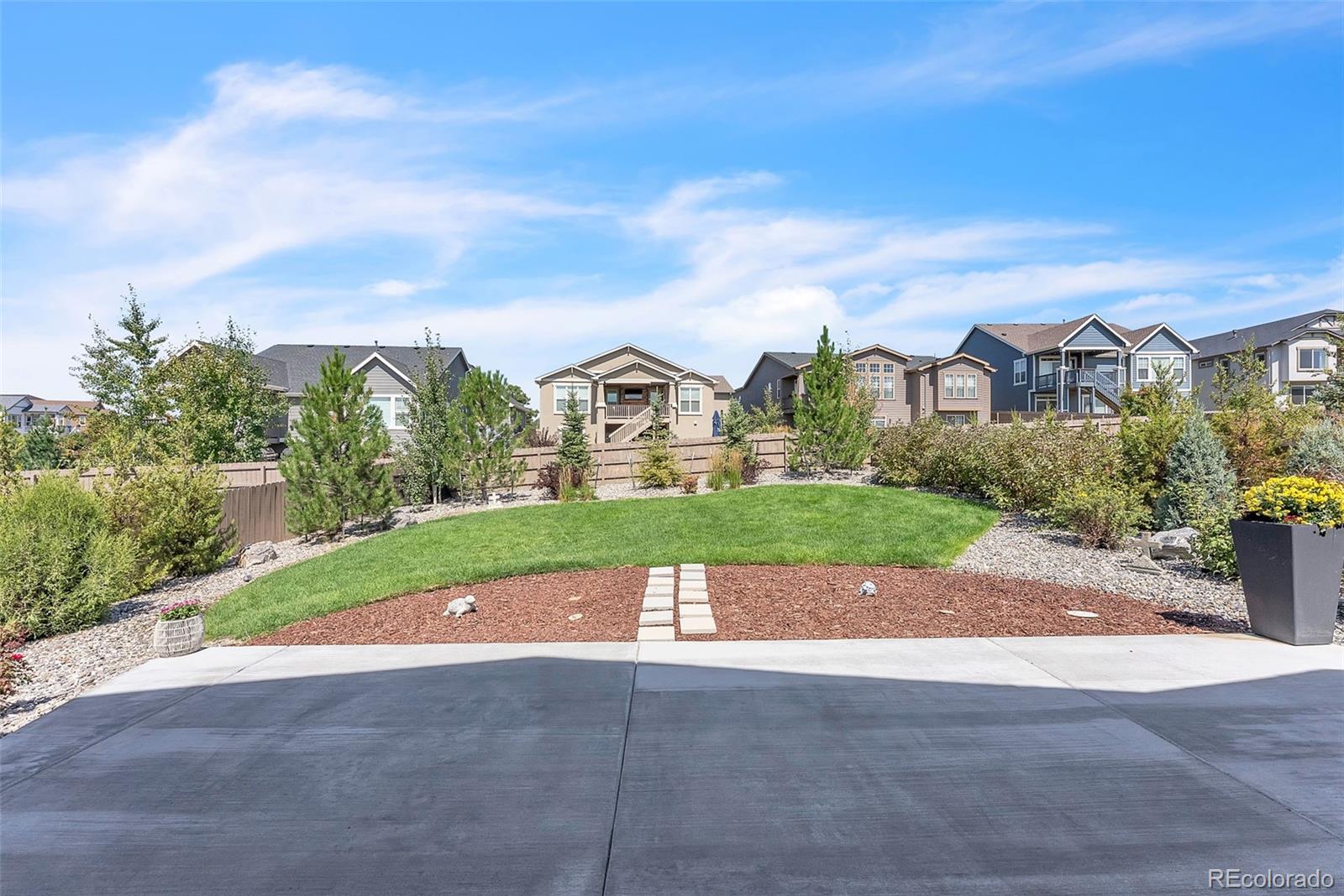 4508 Captain Jack Lane Colorado Springs, CO 80924 - Photo 35 of 50 a view of multiple houses with a yard and potted plants