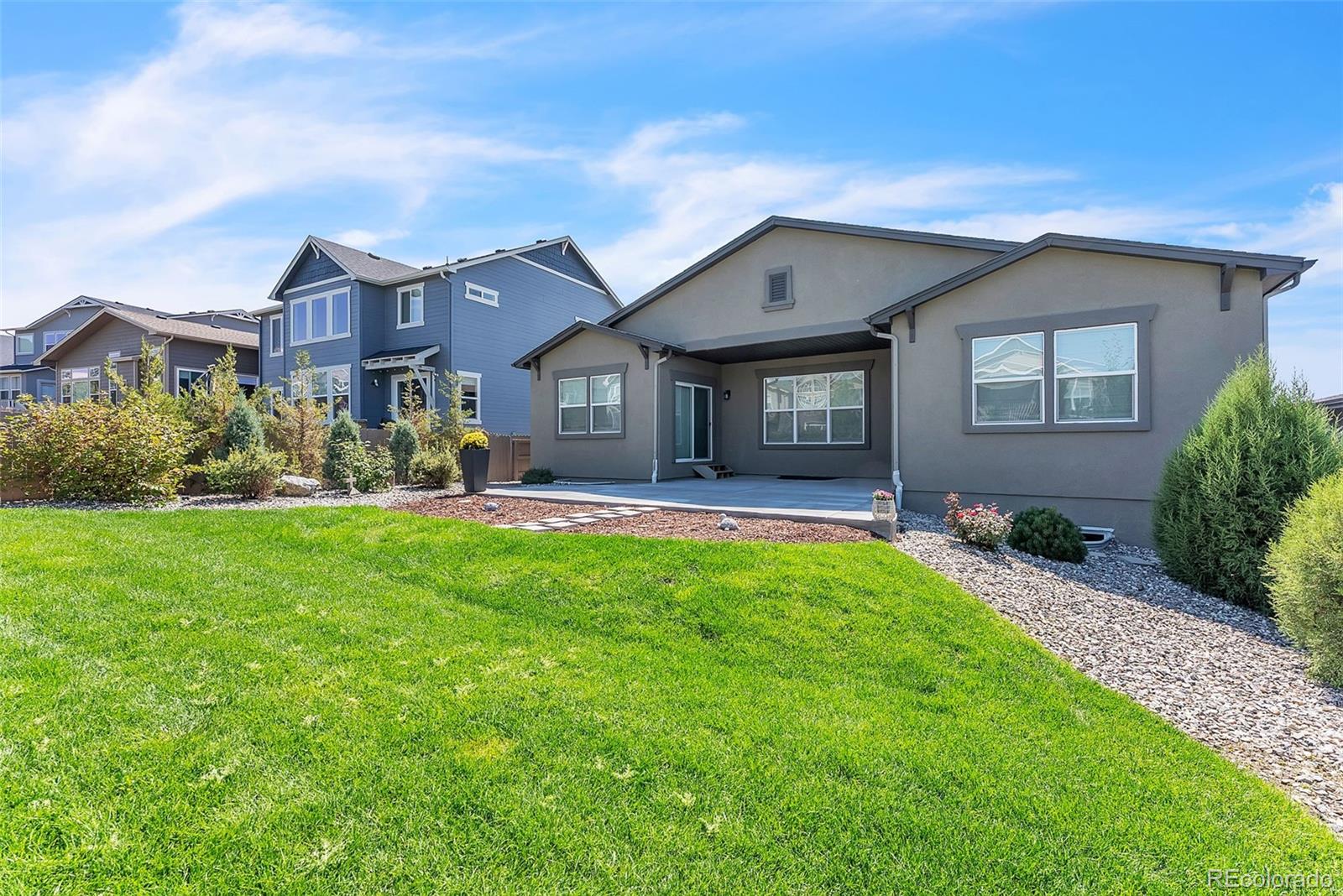 4508 Captain Jack Lane Colorado Springs, CO 80924 - Photo 39 of 50 a front view of house with yard and green space