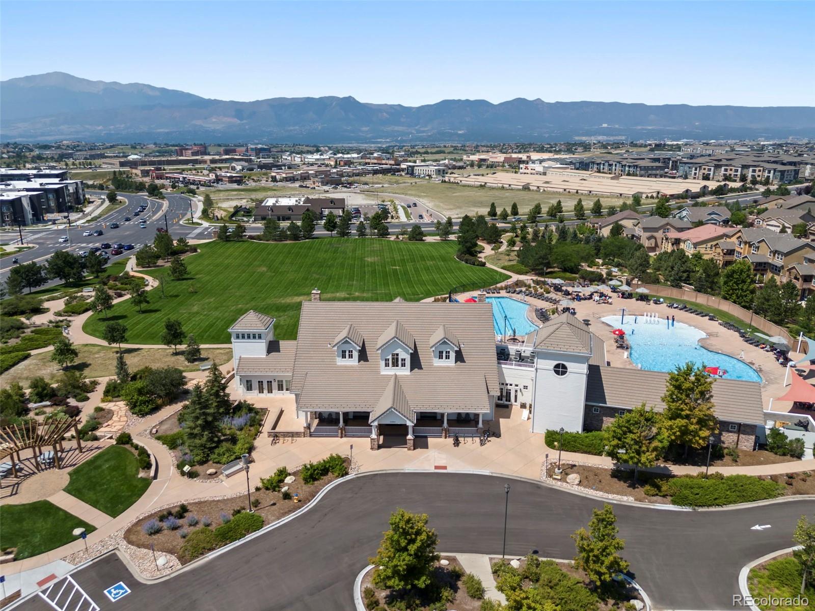 4508 Captain Jack Lane Colorado Springs, CO 80924 - Photo 45 of 50 an aerial view of a house with a garden