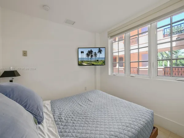 a living room with a couch and a table