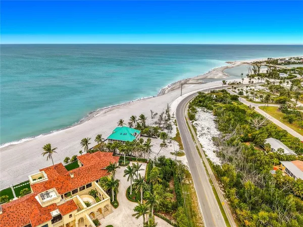 a view of an ocean and beach