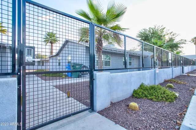 a view of outdoor space with seating area