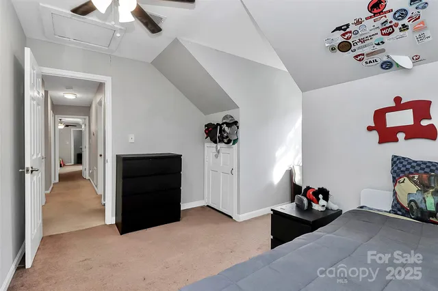 a view of a livingroom with storage space