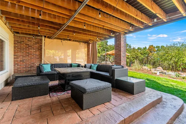 a outdoor space with patio the couches and pool