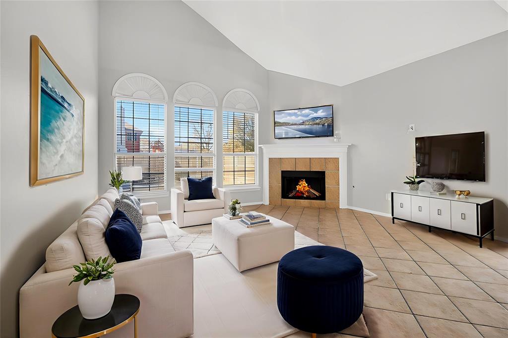 virtually staged family room