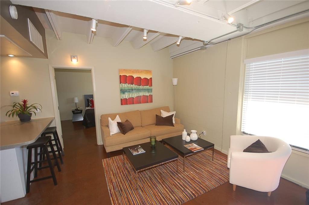 2408 Leon Street, Unit 303 Austin, TX 78705 - Photo 8 of 10 a living room with furniture and a flat screen tv
