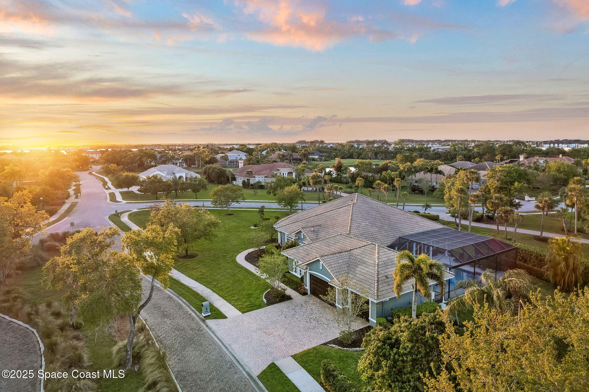 3152 BELLWIND Circle Rockledge, FL 32955 - Photo 46 of 47 an aerial view of residential houses with outdoor space