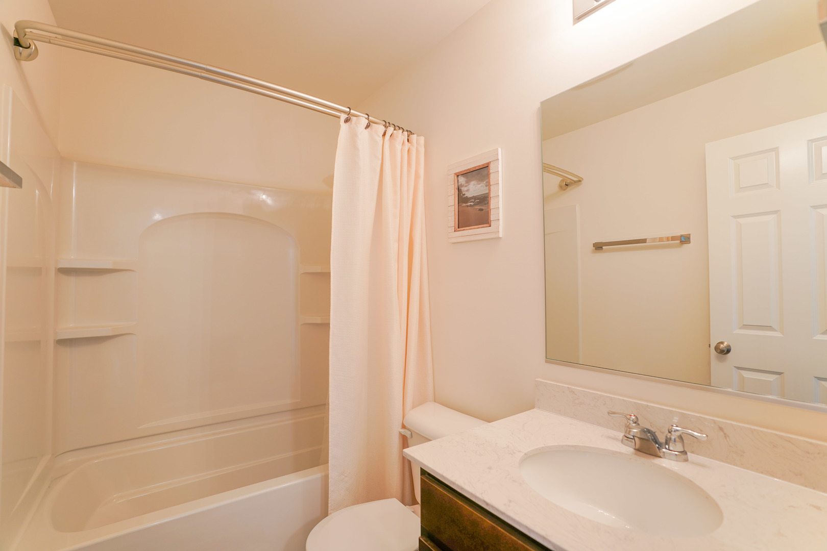 6611 Eich Drive Joliet, IL 60431 - Photo 17 of 21 a bathroom with a granite countertop sink toilet and shower