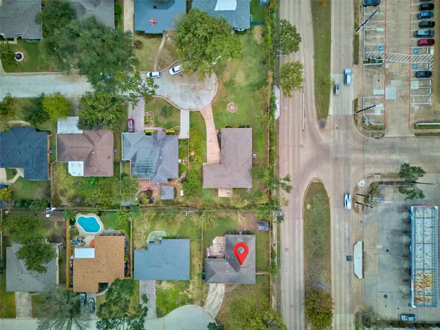 an aerial view of multiple house