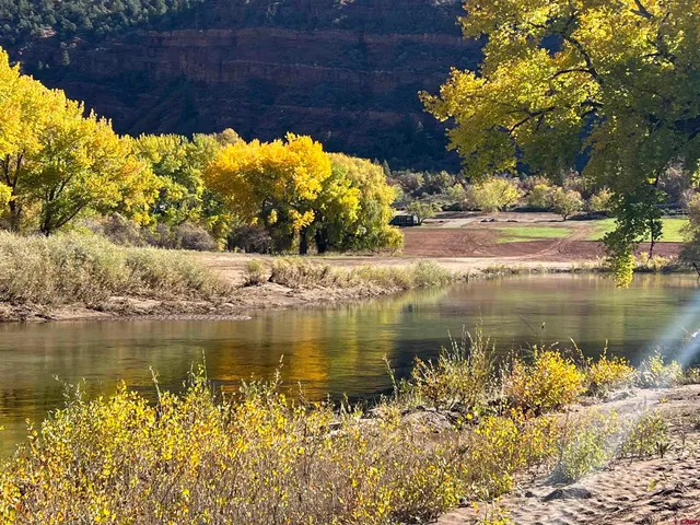 a view of a lake with a mountain
