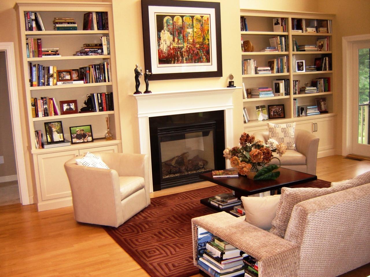 23 High Crest Road, Unit 23 Lenox, MA 01240 - Photo 5 of 28 3.living room with custom bookcases