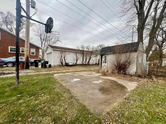 a view of street with entrance gate