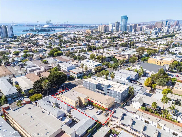 an aerial view of a city