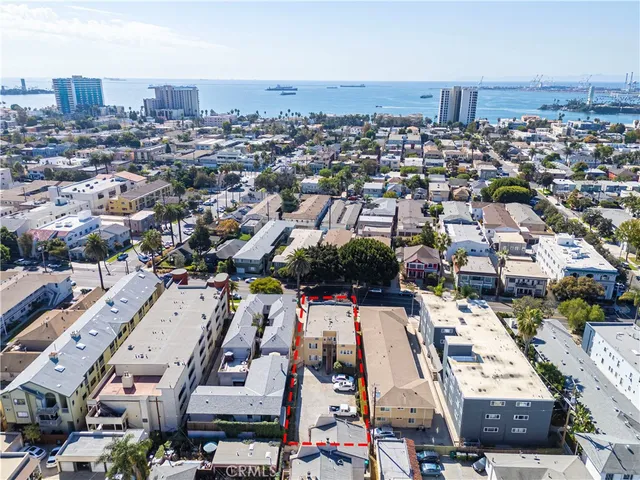 an aerial view of a city