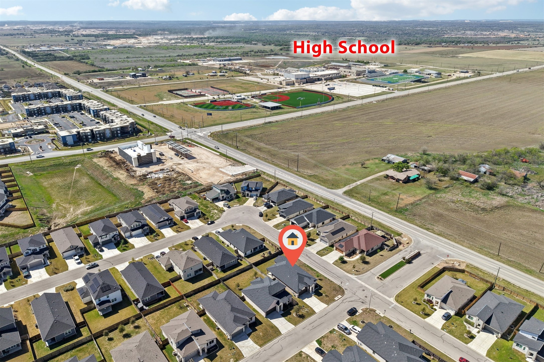 500 Seabiscuit Drive Jarrell, TX 76537 - Photo 30 of 33 an aerial view of a city
