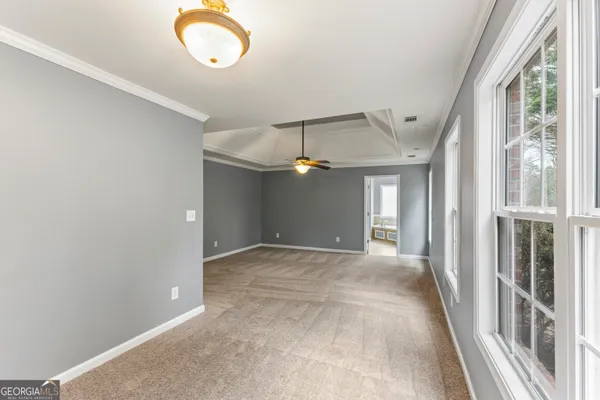 en view interior of a house with wooden floor