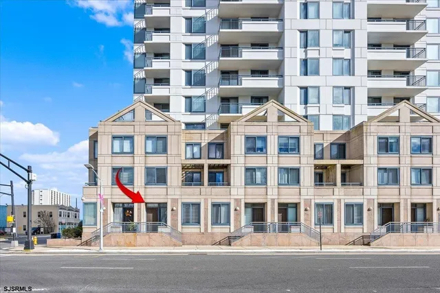 a front view of a building