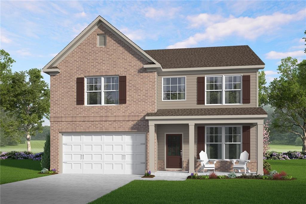 3847 Lockaby Way Lawrenceville, GA 30044 - Photo 1 of 1 a front view of a house with a yard