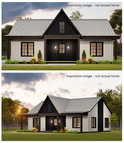 a view of a house with a big yard and large trees