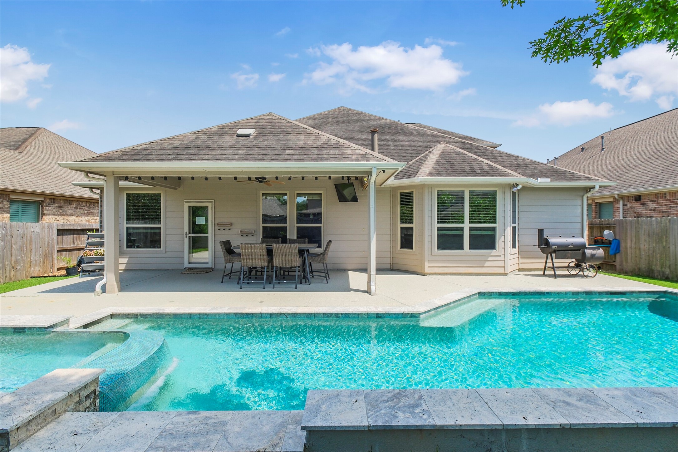 30014 Valley Terrace Drive Fulshear, TX 77406 - Photo 33 of 36 The pool was built in 2021 with non-slip concrete floors.