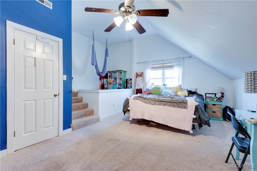 14055 Princess Mary Road Chesterfield, VA 23838 - Photo 27 of 41 Carpeted bedroom featuring ceiling fan and lofted