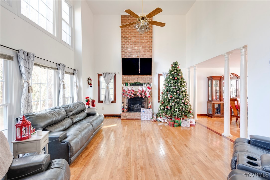 14055 Princess Mary Road Chesterfield, VA 23838 - Photo 4 of 41 Living room with hardwood / wood-style floors, cei