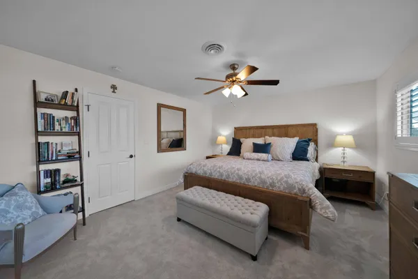 a view of staircase with lots of trees