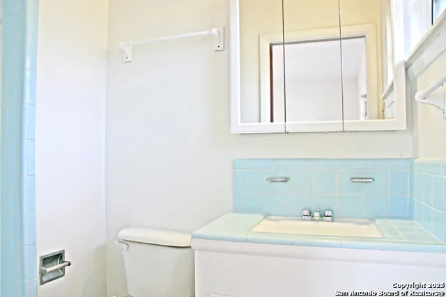 a bathroom with a sink and a vanity