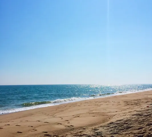 a view of an ocean and beach