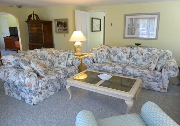 a living room with furniture and a couch