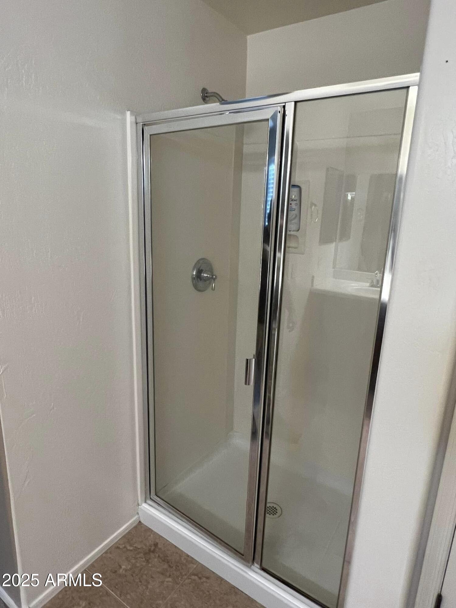 4265 East Milky Way Gilbert, AZ 85295 - Photo 20 of 33 a bathroom with a glass shower door and sink