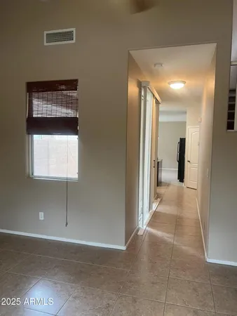 a view of a livingroom with a fan
