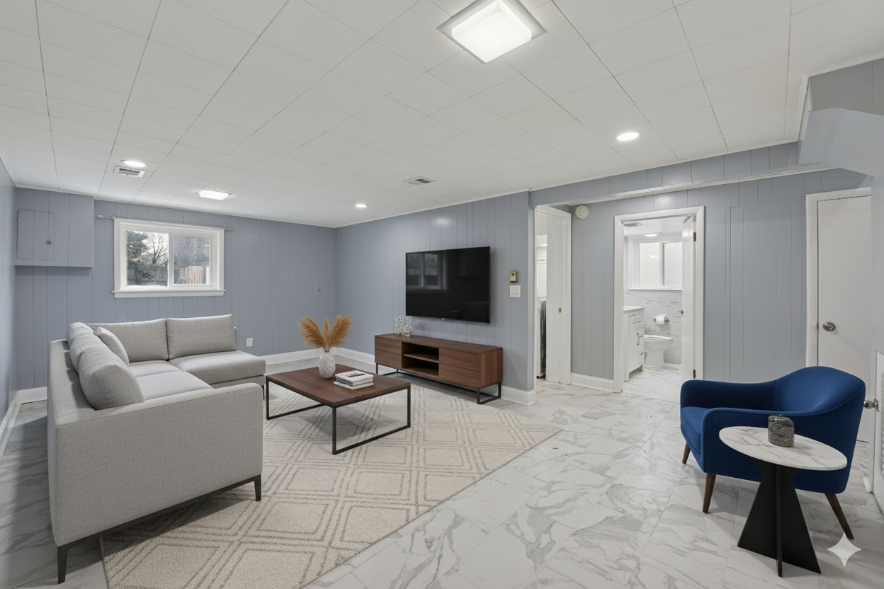 5829 Madison Street Morton Grove, IL 60053 - Photo 8 of 28 a living room with furniture and a flat screen tv