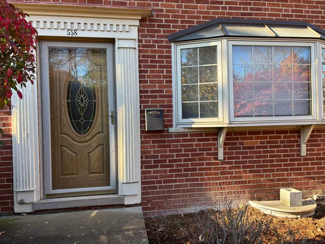 a front view of a house with entryway