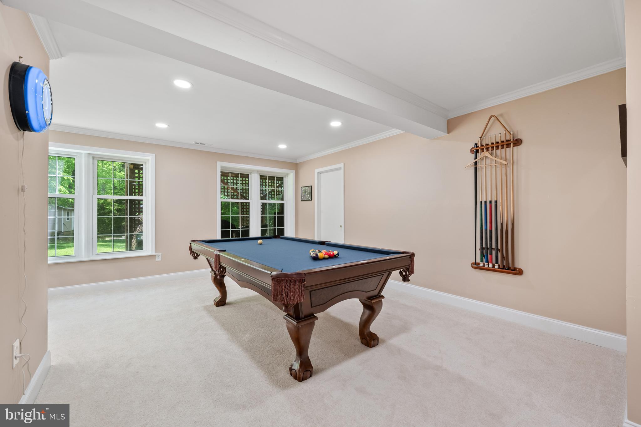 7362 Clifton Road Clifton, VA 20124 - Photo 38 of 53 a room with pool table and windows
