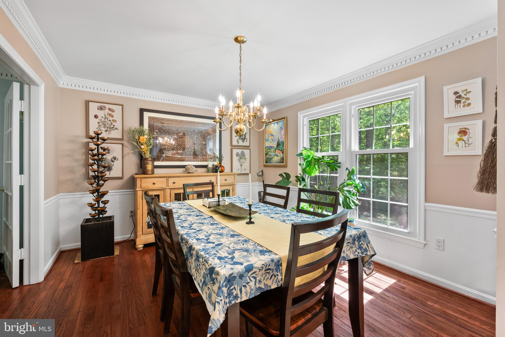 7362 Clifton Road Clifton, VA 20124 - Photo 6 of 53 a view of a dining room with furniture window and wooden floor