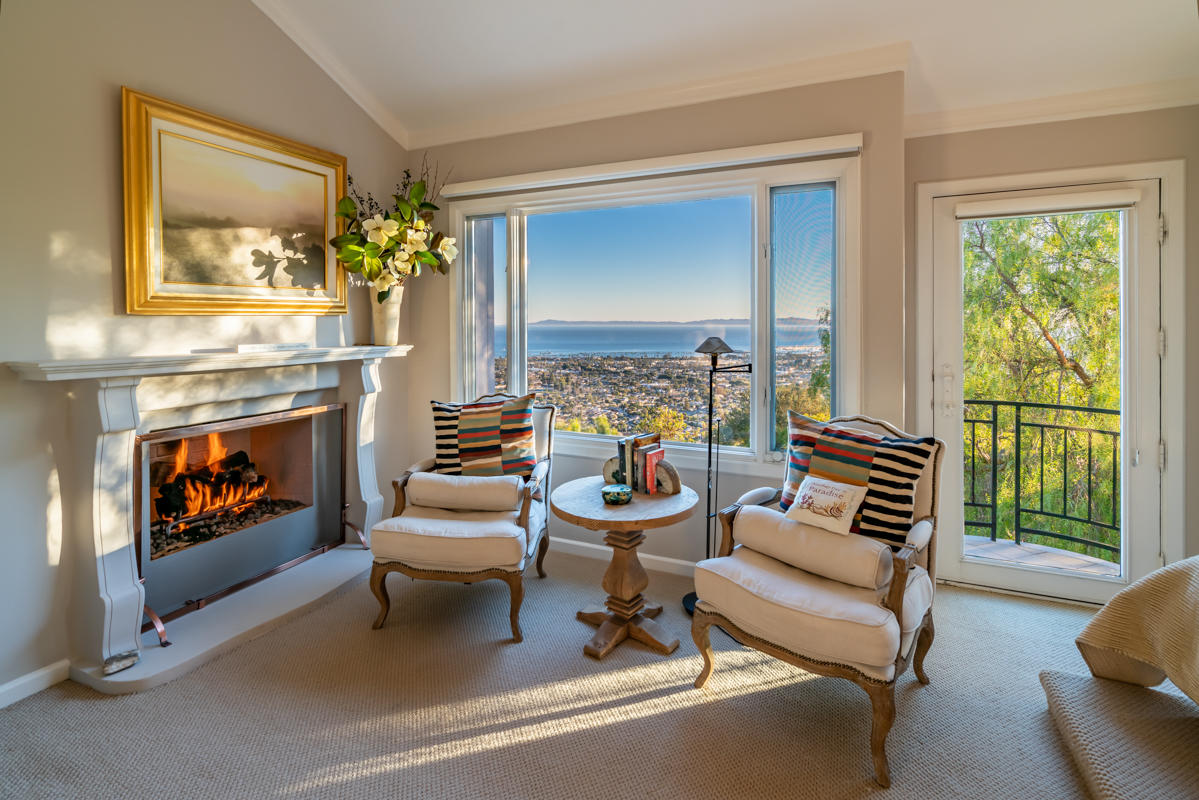 280 Loma Media Road Santa Barbara, CA 93103 - Photo 28 of 67 Master Fireplace - 280 Loma Media 93103