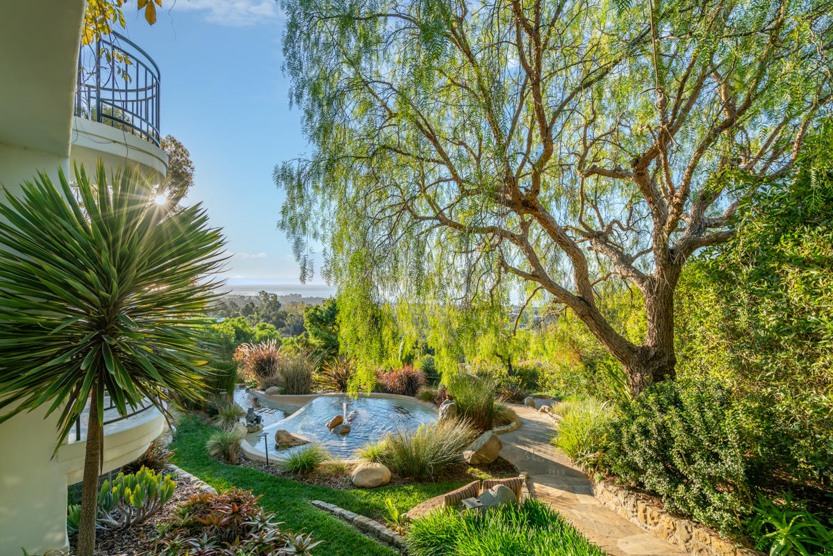 280 Loma Media Road Santa Barbara, CA 93103 - Photo 35 of 67 Walkway Fountain 280 Loma Media SB 93103