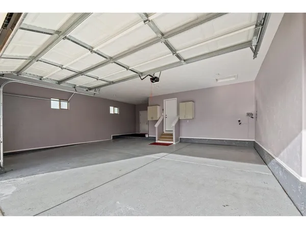 a view of a garage