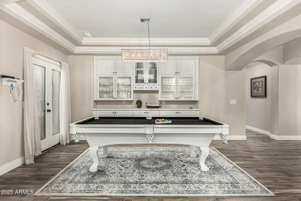 a view of a dining room and livingroom view
