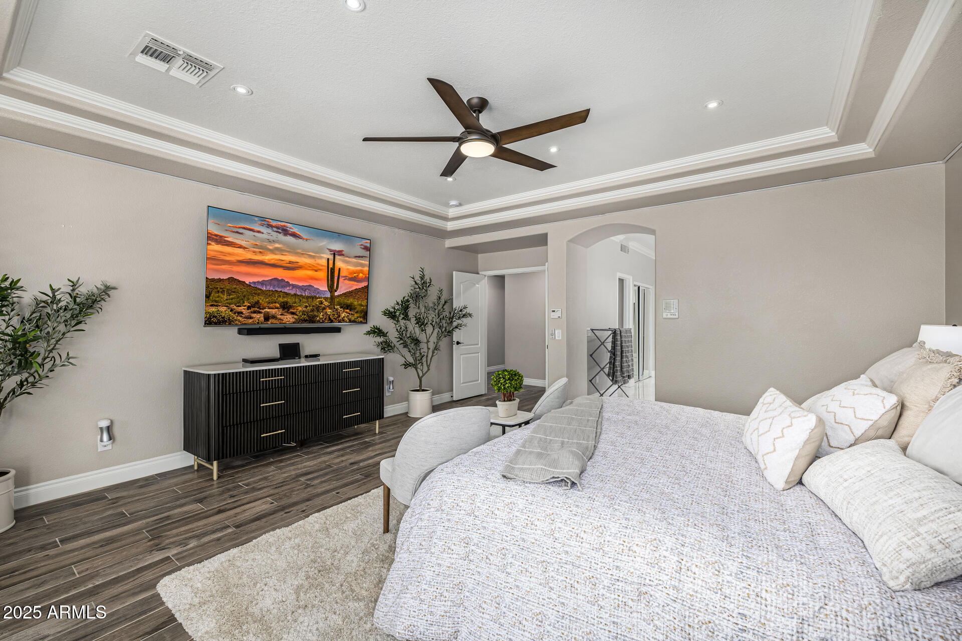 1517 South Arroya Circle Mesa, AZ 85206 - Photo 43 of 111 a bedroom with a bed and a flat screen tv